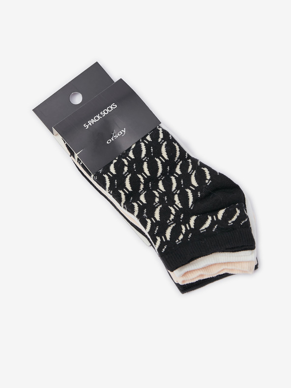 Orsay ORSAY öt pár női zokni fehér, bézs és fekete színben