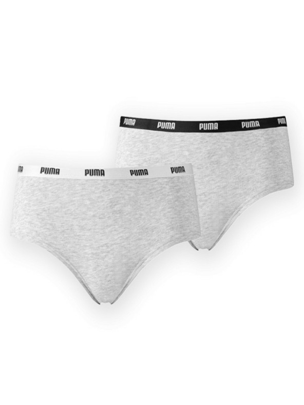 Puma 2PACK Puma női alsónadrág szürke