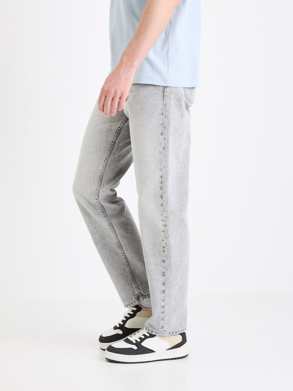 Celio Szürke férfi Celio C15 egyenes Fodroit 30 farmernadrág