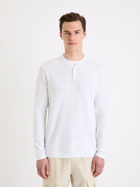 Celio Fehér férfi Celio henley Genicolo pulóver Genicolo pulóver