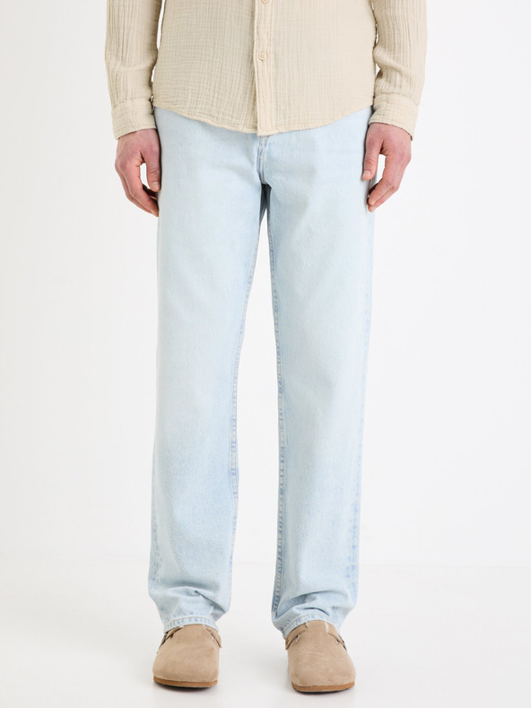 Celio Világoskék férfi Celio C15 egyenes Fodroit 30 farmer