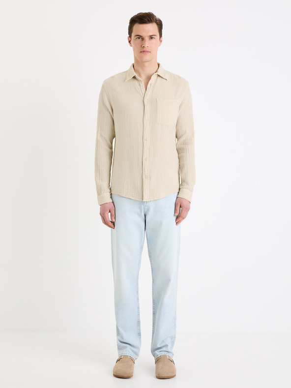 Celio Világoskék férfi Celio C15 egyenes Fodroit 30 farmer