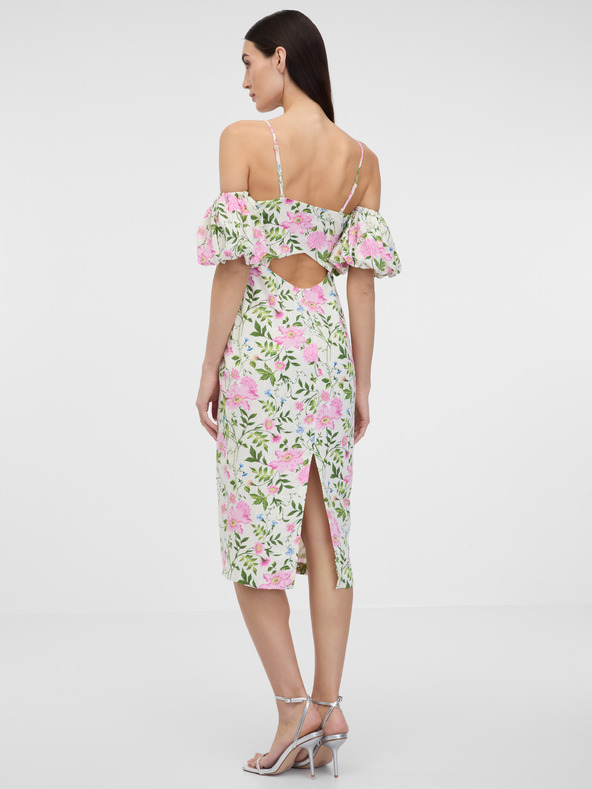 Orsay ORSAY krém színű női midi ruha vászonnal