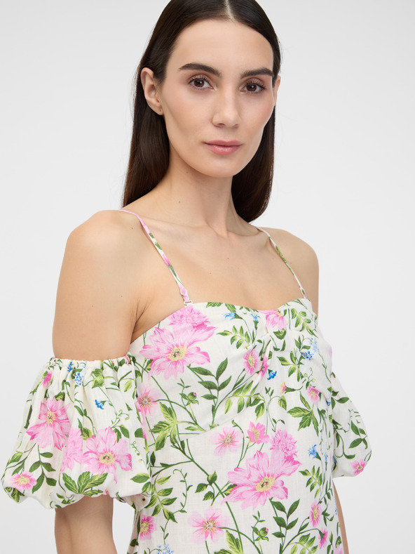 Orsay ORSAY krém színű női midi ruha vászonnal