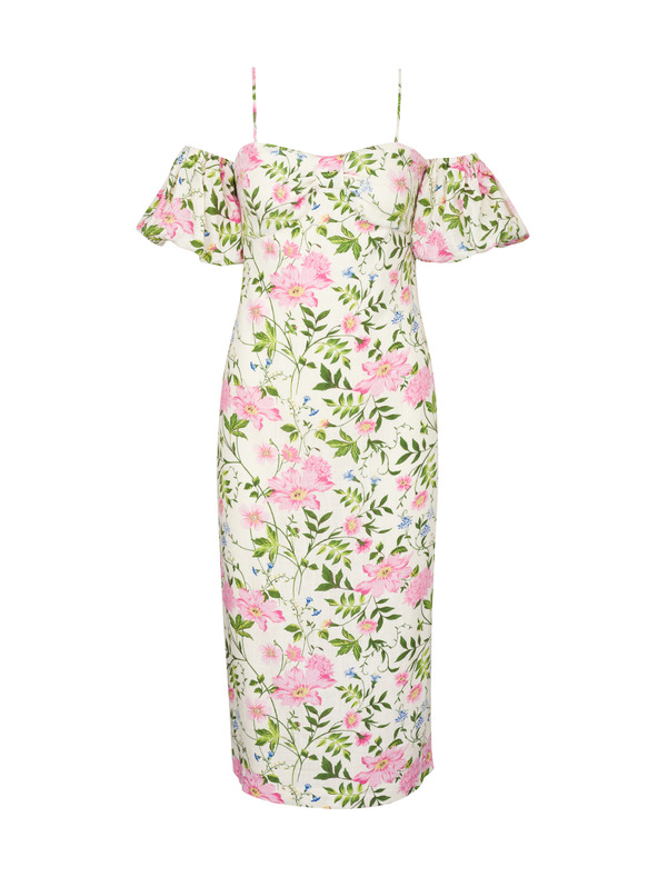 Orsay ORSAY krém színű női midi ruha vászonnal