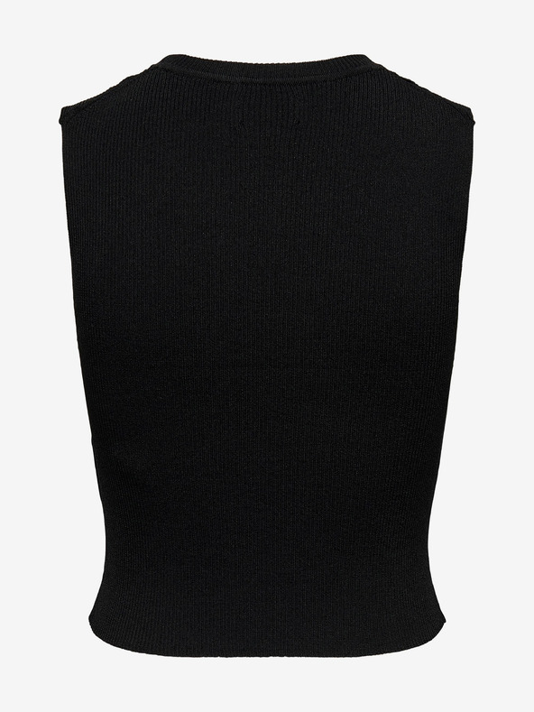 ONLY Fekete női bordázott basic felső ONLY Majli