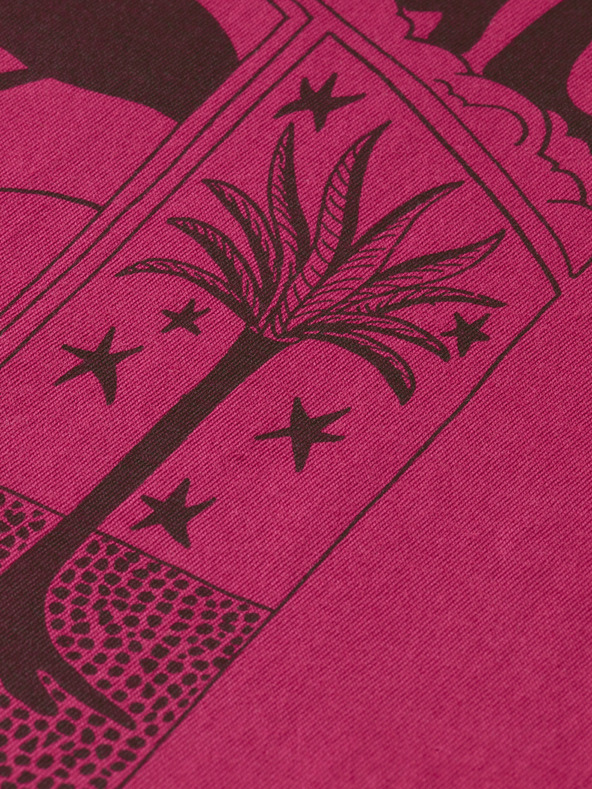 Scotch & Soda Sötét rózsaszín női póló Scotch & Soda