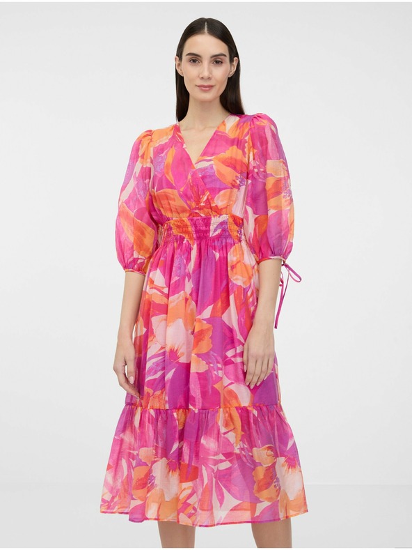 Orsay ORSAY sötét rózsaszín női midi ruha