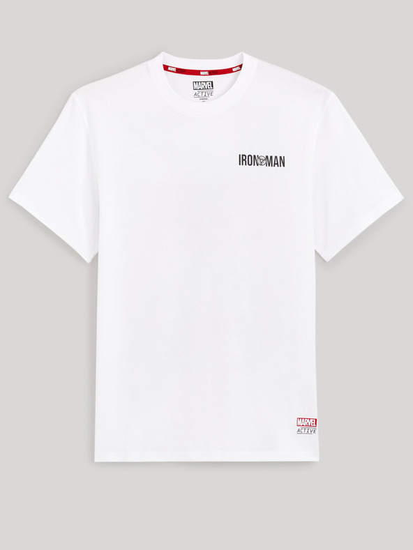 Celio Fehér férfi póló Celio Marvel Iron Man nyomattal