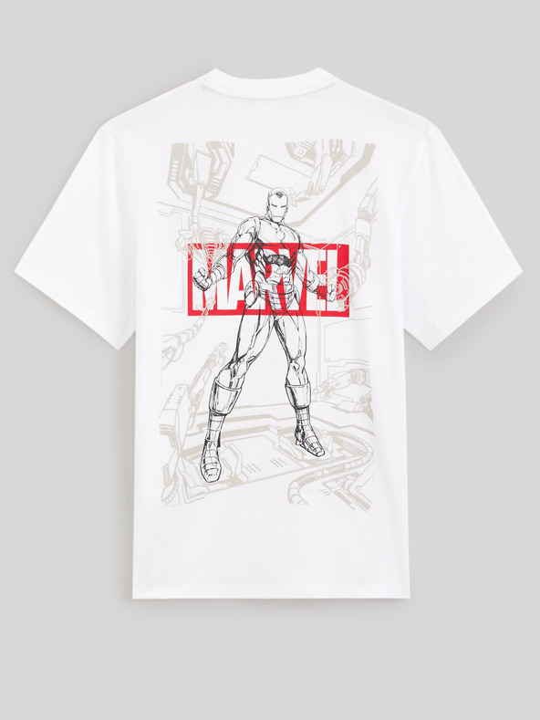 Celio Fehér férfi póló Celio Marvel Iron Man nyomattal