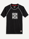 Celio Fekete férfi sport póló Celio Marvel Iron Man sportpóló