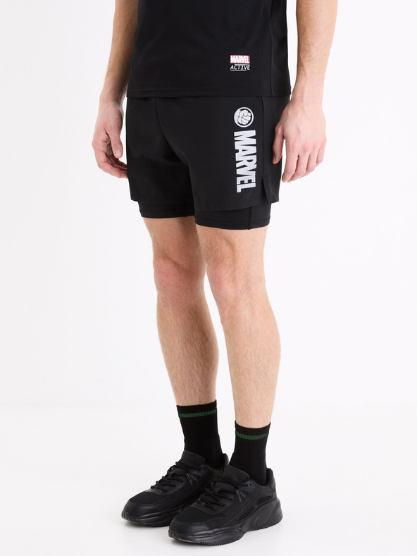 Celio Fekete Celio Marvel Hulk sport rövidnadrág