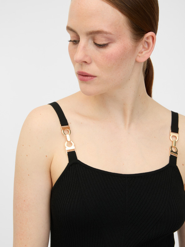 Orsay ORSAY fekete női midi ruha