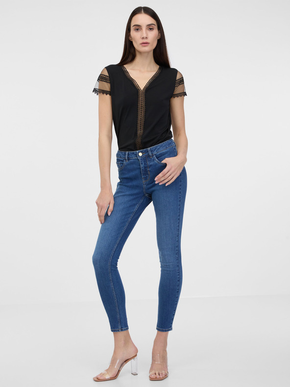 Orsay ORSAY fekete női póló rövid ujjal