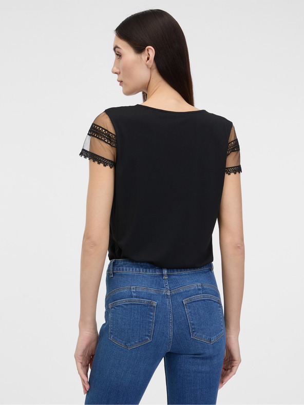 Orsay ORSAY fekete női póló rövid ujjal