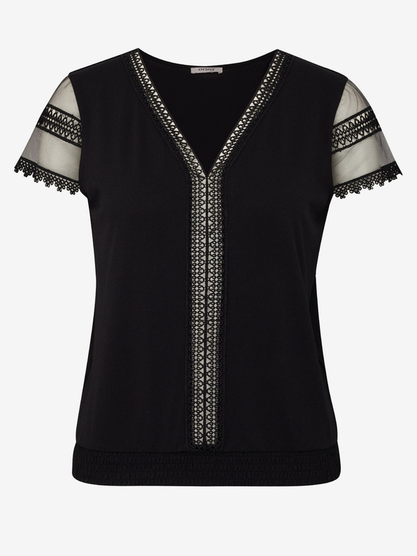 Orsay ORSAY fekete női póló rövid ujjal