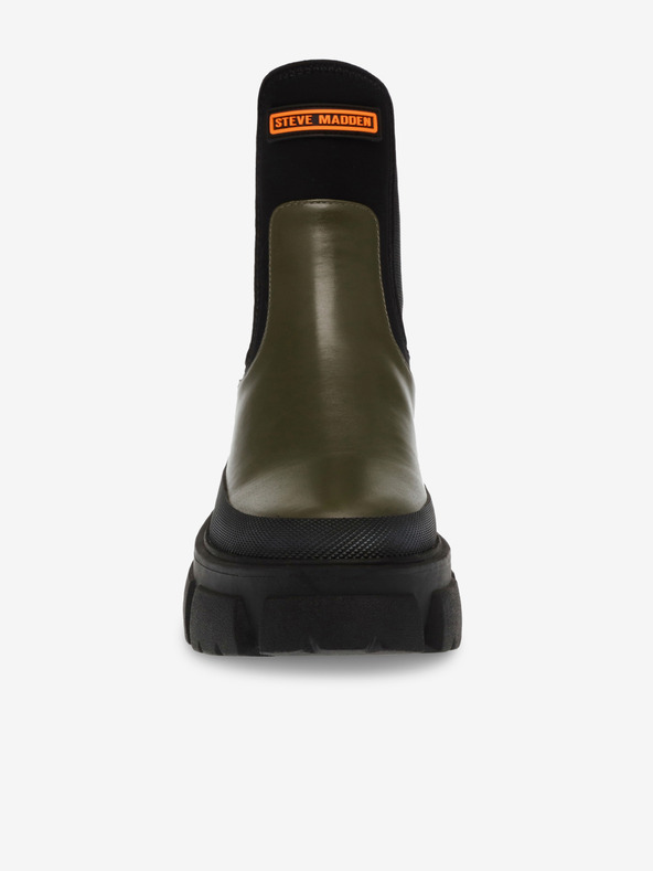 Steve Madden Fekete-zöld női bőr chelsea csizma Steve Madden Triumphal Bootie