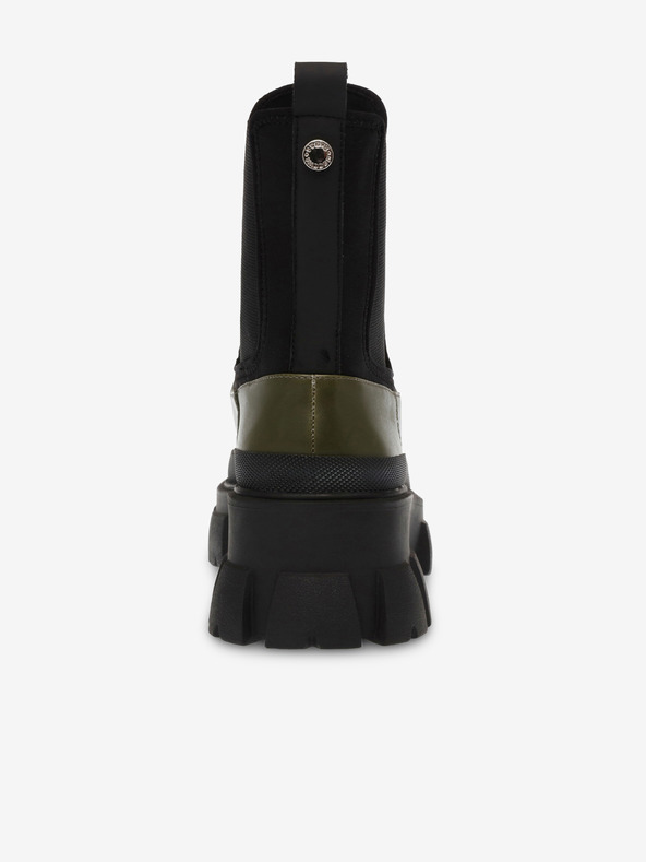 Steve Madden Fekete-zöld női bőr chelsea csizma Steve Madden Triumphal Bootie