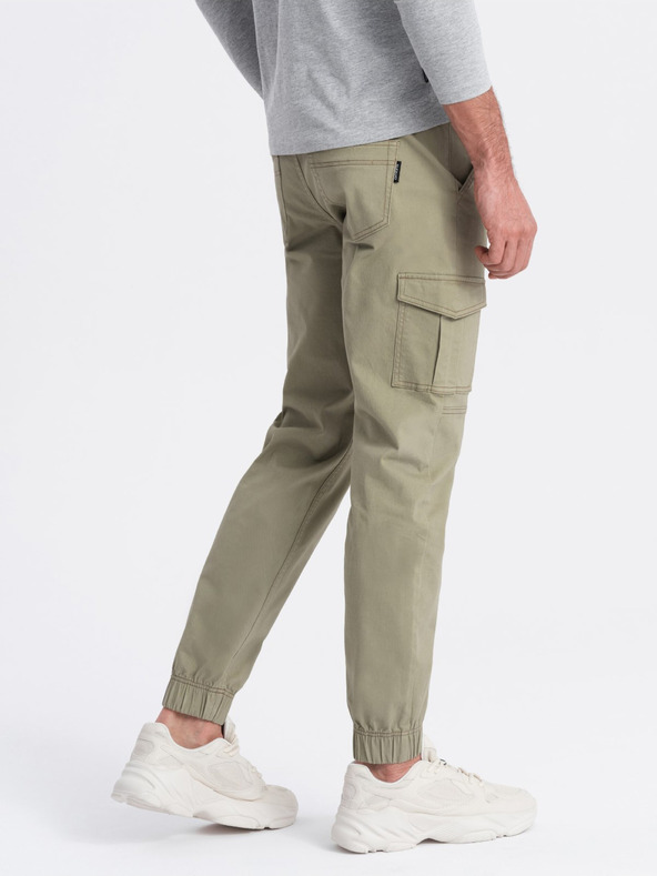 Ombre Clothing Khaki férfi cargo jogger nadrág Ombre ruházat