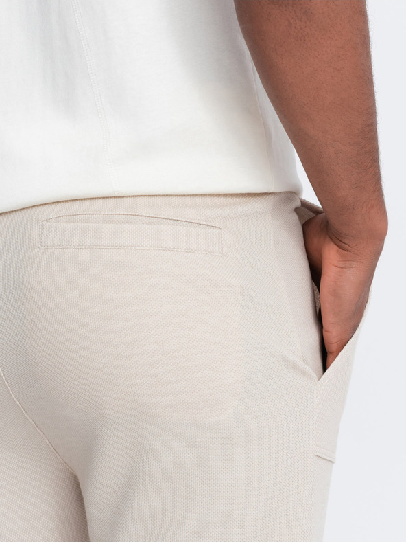 Ombre Clothing Férfi bézs színű melegítőnadrág Ombre ruházat