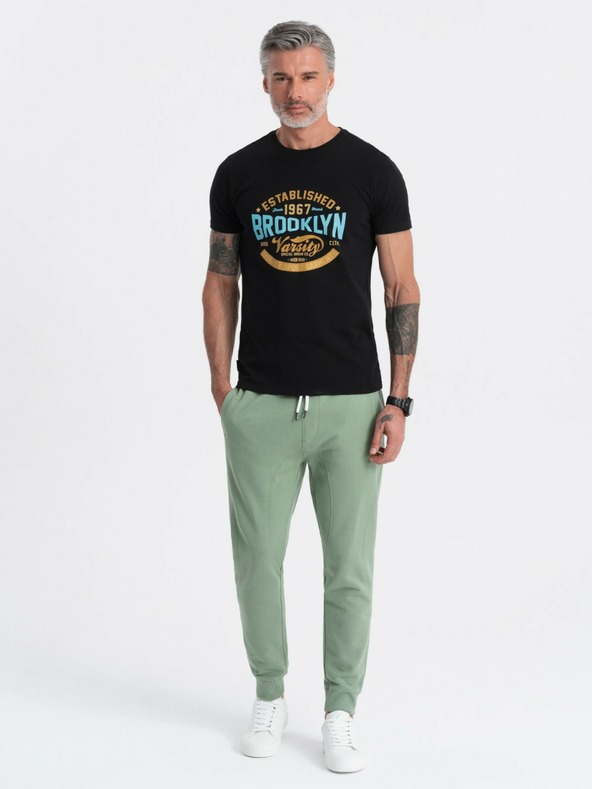 Ombre Clothing Zöld férfi jogger melegítőnadrág Ombre Ruházat