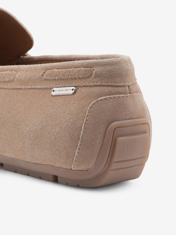 Ombre Clothing Bézs férfi bőr cipő sofőr talppal Ombre ruházat