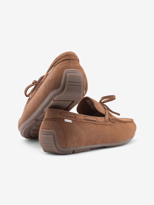 Ombre Clothing Barna férfi bőr papucs vezető talppal Ombre Ruházat