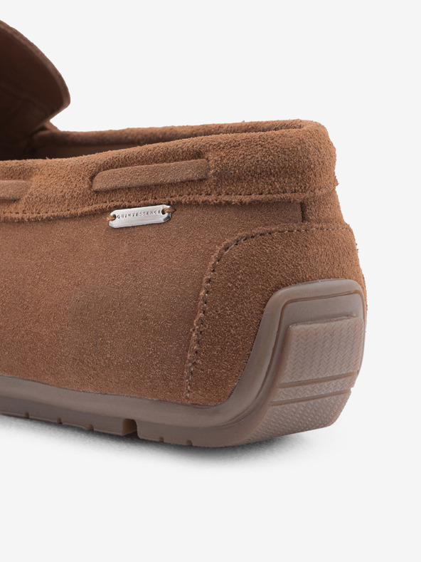 Ombre Clothing Barna férfi bőr papucs vezető talppal Ombre Ruházat