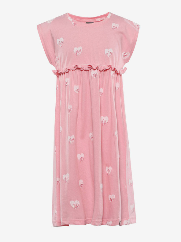 NAX Rózsaszín lányoknak mintás ruha NAX Eseqo