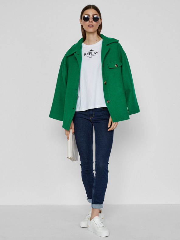 Replay Fehér női nyomtatott póló Replay