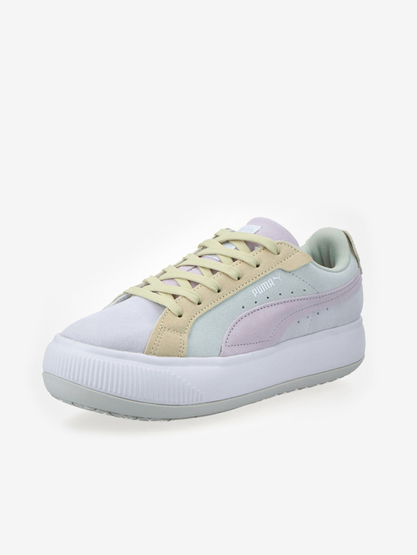 Puma Sárga és szürke női tornacipő velúr részletekkel Puma Suede Mayu