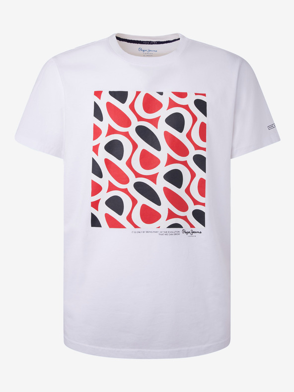 Pepe Jeans Fehér Férfi póló Pepe Jeans Agin