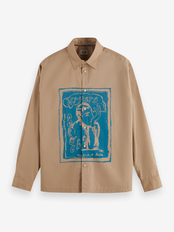 Scotch & Soda Férfi bézs színű, nyomtatott ing Scotch & Soda