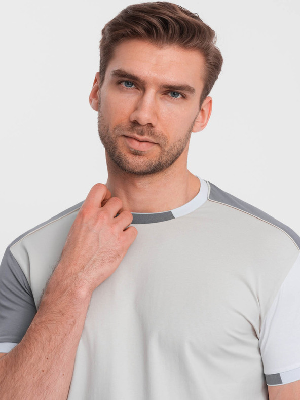 Ombre Clothing Szürke férfi póló Ombre ruházat