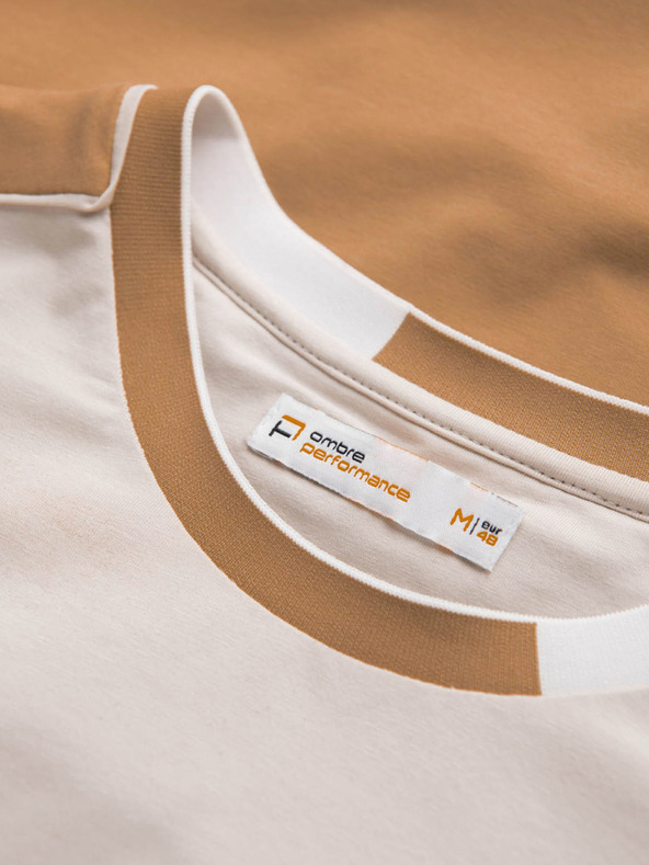 Ombre Clothing Barna férfi póló Ombre Ruházat