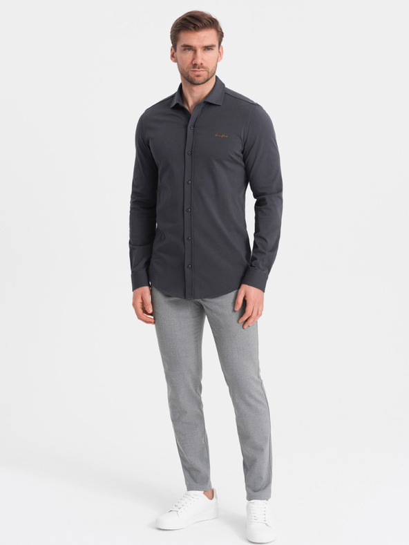 Ombre Clothing Szürke férfi trikó ing Ombre Clothing Ombre Clothing