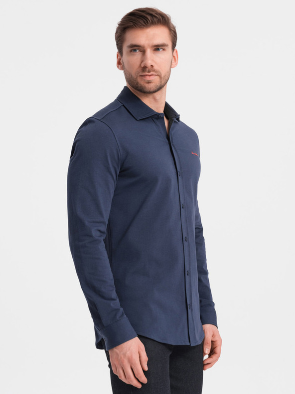 Ombre Clothing Kék férfi trikó ing Ombre Clothing Ombre Clothing