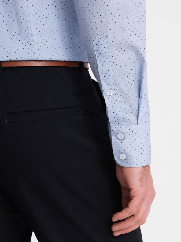 Ombre Clothing Világoskék férfi pamut ing Ombre Ruházat