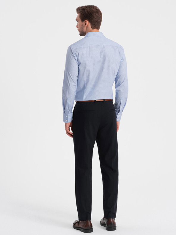 Ombre Clothing Világoskék férfi pamut ing Ombre Ruházat