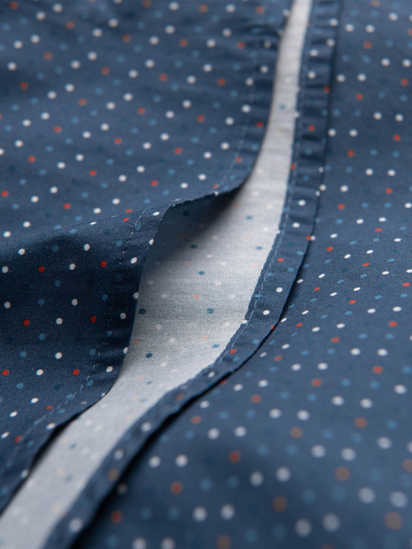 Ombre Clothing Kék férfi mintás slim fit ing Ombre Ruházat