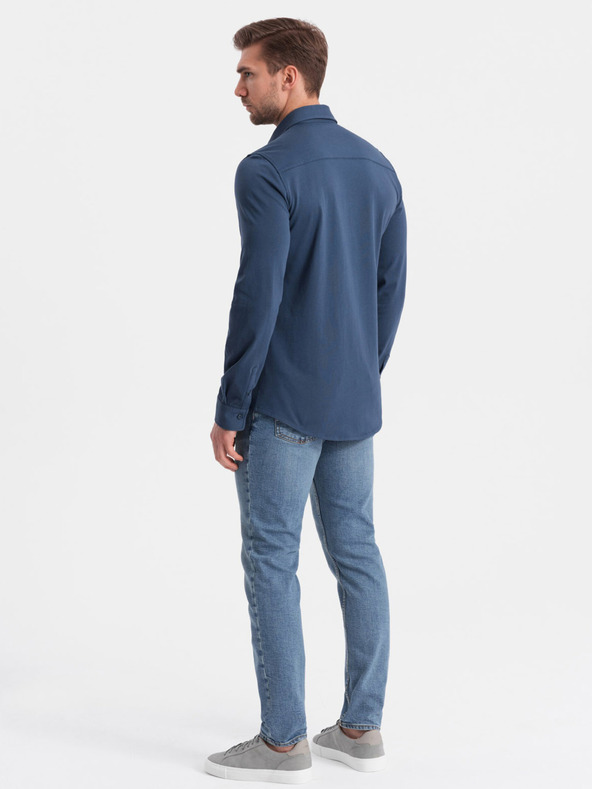 Ombre Clothing Kék férfi trikó ing Ombre Clothing Ombre Clothing