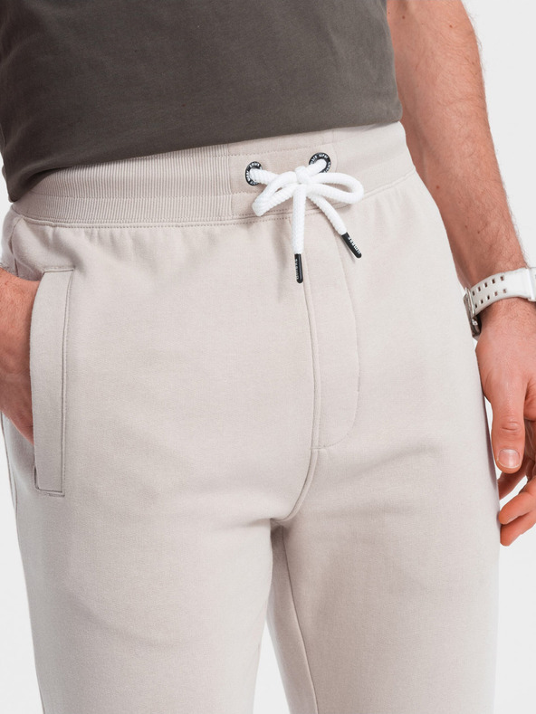 Ombre Clothing Férfi bézs színű melegítőnadrág Ombre ruházat