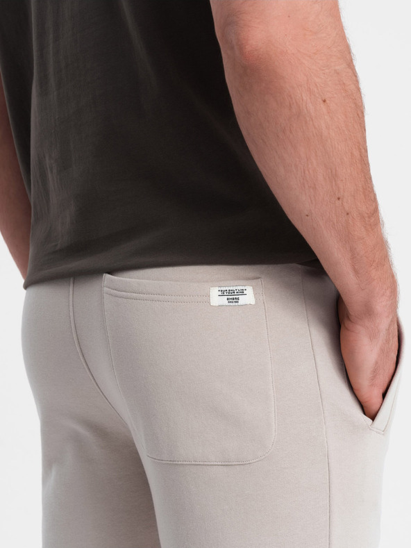 Ombre Clothing Férfi bézs színű melegítőnadrág Ombre ruházat