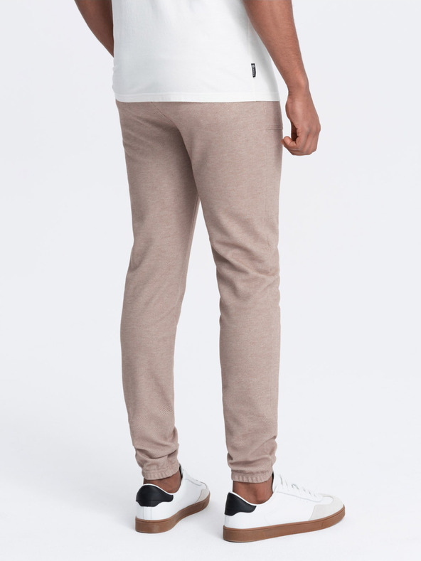 Ombre Clothing Világosbarna férfi melegítőnadrág Ombre ruházat