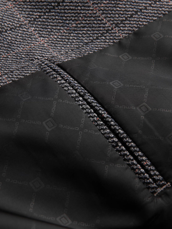 Ombre Clothing Szürke férfi jacquard blézer Ombre ruházat