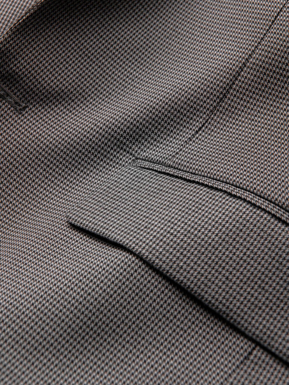 Ombre Clothing Szürke férfi finom kockás blézer Ombre Ruházat