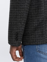 Ombre Clothing Sötétszürke férfi kockás blézer gyapjú keverékkel Ombre Clothing