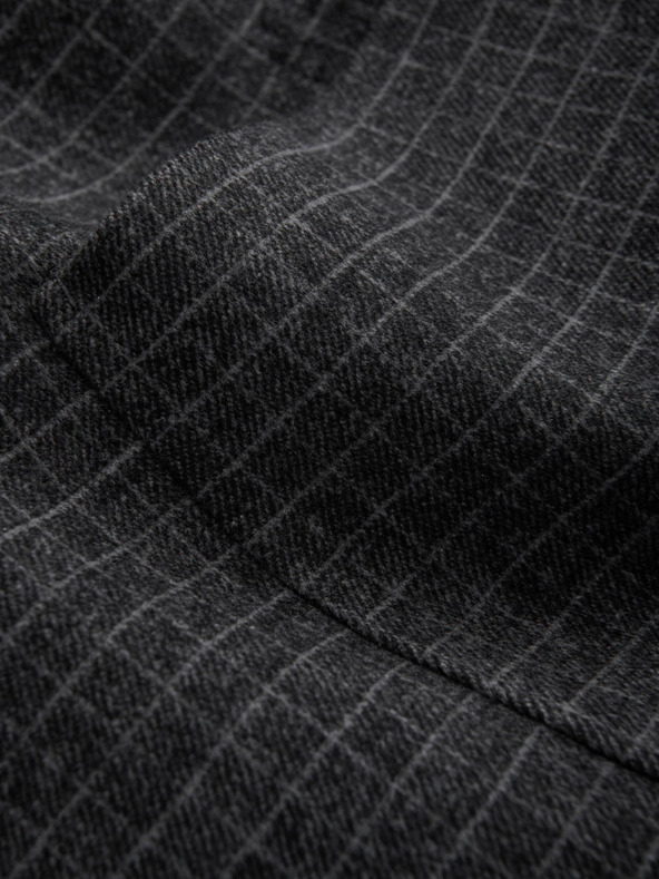 Ombre Clothing Sötétszürke férfi kockás blézer gyapjú keverékkel Ombre Clothing