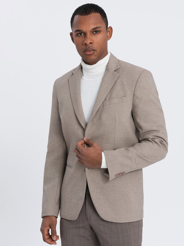 Ombre Clothing Bézs férfi blézer Ombre Ruházat