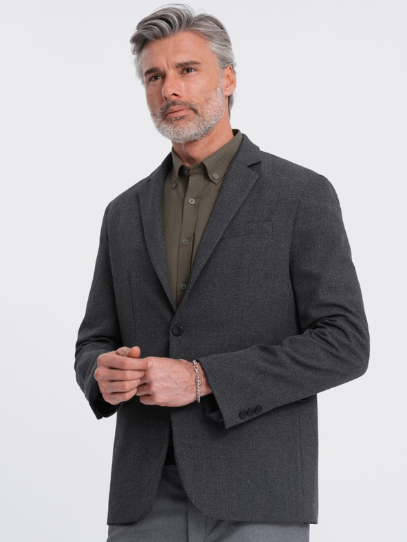 Ombre Clothing Sötétszürke férfi dzseki Ombre Clothing